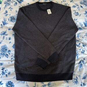 Men's Neiman Marcus Charcoal Textured Crewneck Sweater - Size XL